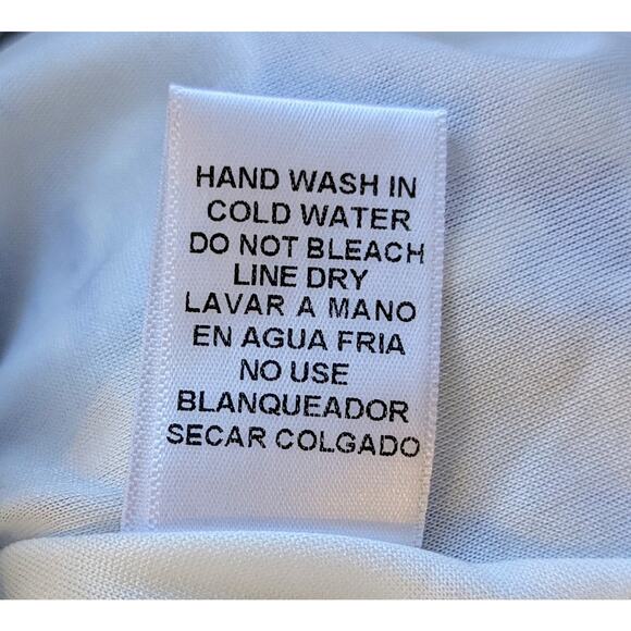 Entro White Blue Floral Ruffled Babydoll Minidress Puff Sleeve Size Medium - Picture 10 of 11